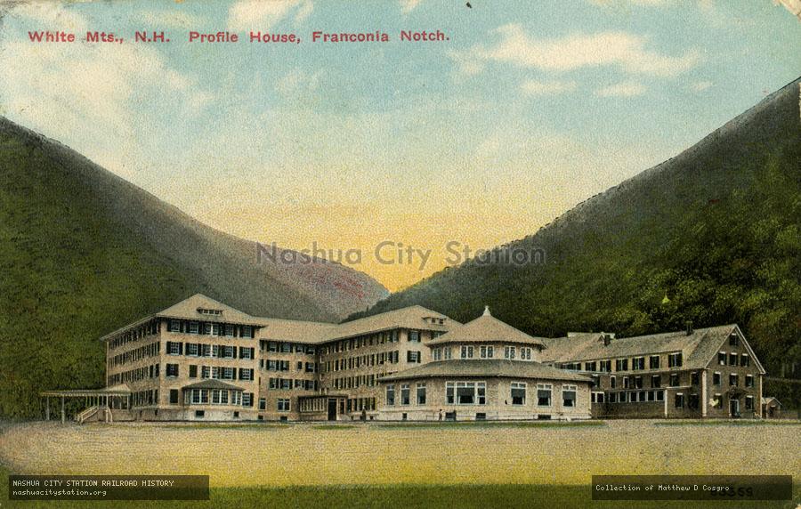 Postcard: White Mountains, New Hampshire. Profile House, Franconia Notch